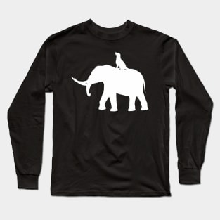 elephant and dog sitting x Long Sleeve T-Shirt